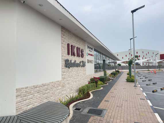 Completed commercial facility and surrounding works